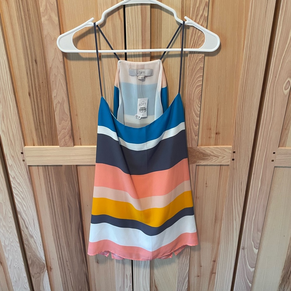 LOFT Colorful Striped Camisole Top